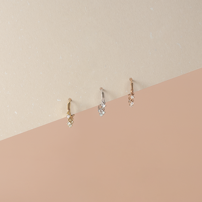 Dazzling diamond hoop earrings